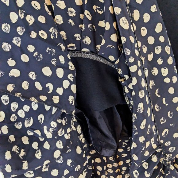 Vintage Louis Feraud Wool Silk Ruffle Shift Dress - Picture 8 of 13